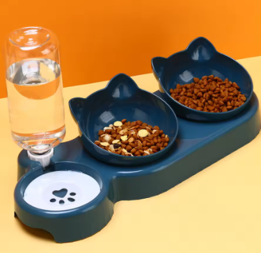 Anti-Tip Cat Bowl Feeder — No More Spills, No More Mess
