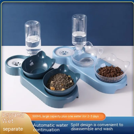 Anti-Tip Cat Bowl Feeder — No More Spills, No More Mess