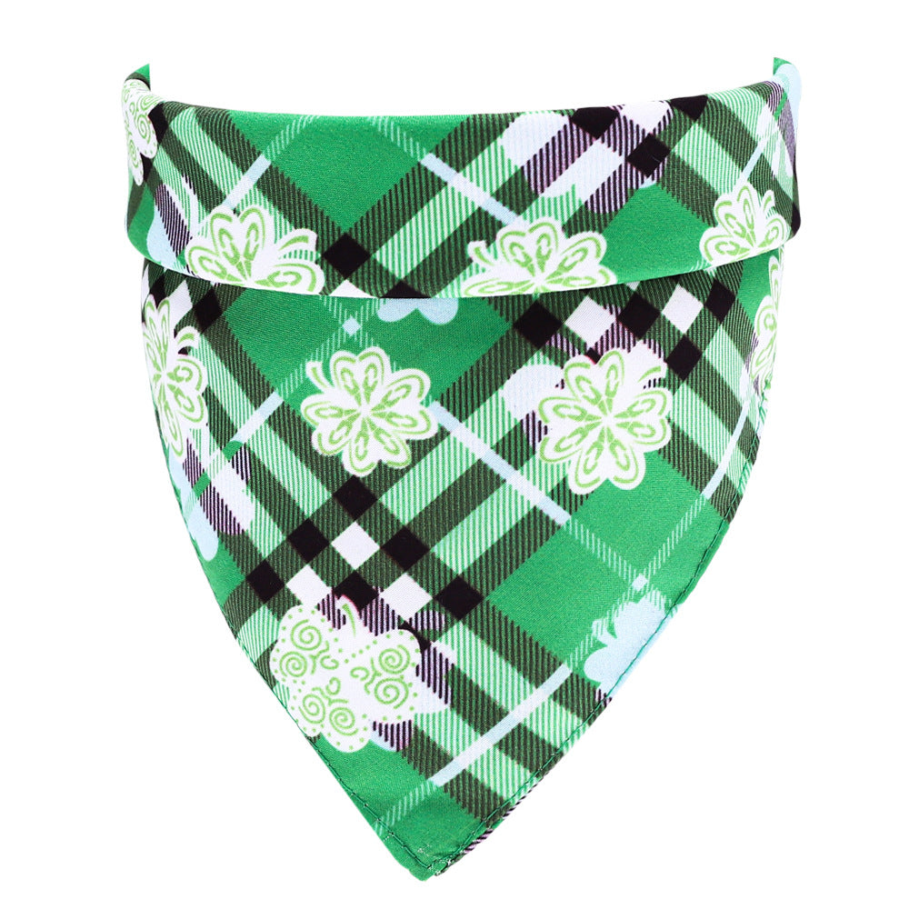 Cotton Plaid Pet Bandana – Soft Scarf & Saliva Towel for Small Dogs & Cats