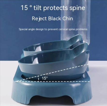 Anti-Tip Cat Bowl Feeder — No More Spills, No More Mess